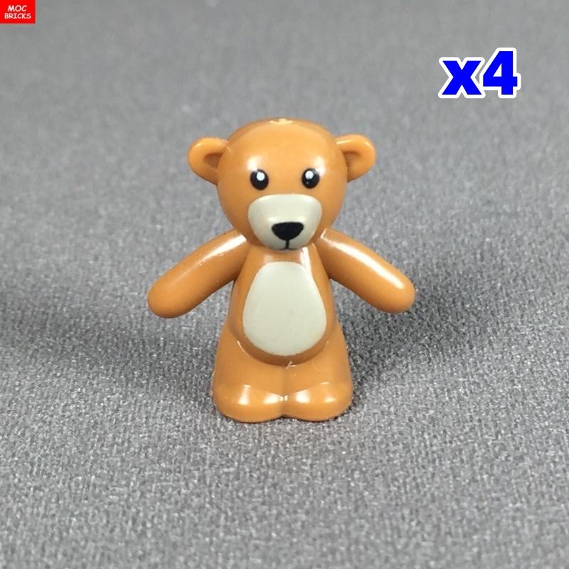 MOC Кубики роща Тропический лес Серия Маленькие животные кошки ящерица белка хамелеон Аксессуары Строительные блоки Друг Игрушки Подарки