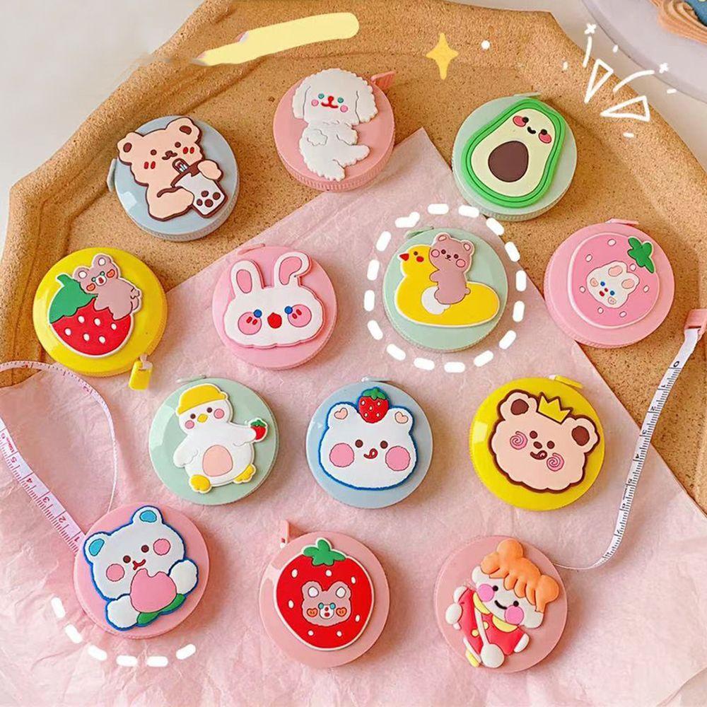 Портативная милая мультяшная двусторонняя измерительная лента для тела, выдвижная рулетка, 150 см/60”