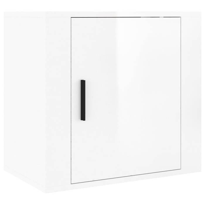 Maison Exclusive - Table de chevet murale Blanc brillant 50x30x47 cm