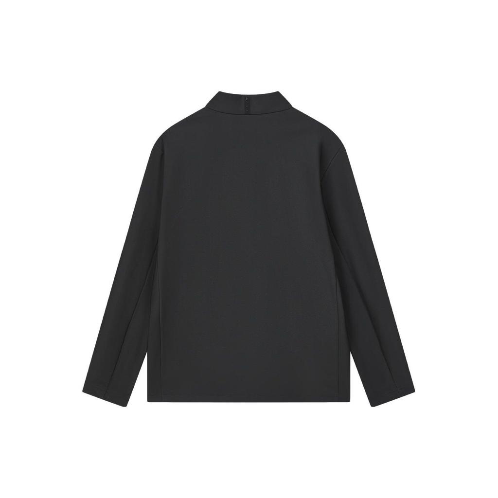 Fila Однотонная трикотажная повседневная куртка с воротником-стойкой, мужская куртка, черная F11M412502FBK