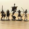 Copper Skeleton Legion Figurines Miniature Decoration Retro Metal Skull Soldier Army Model Statue Desk Ornament