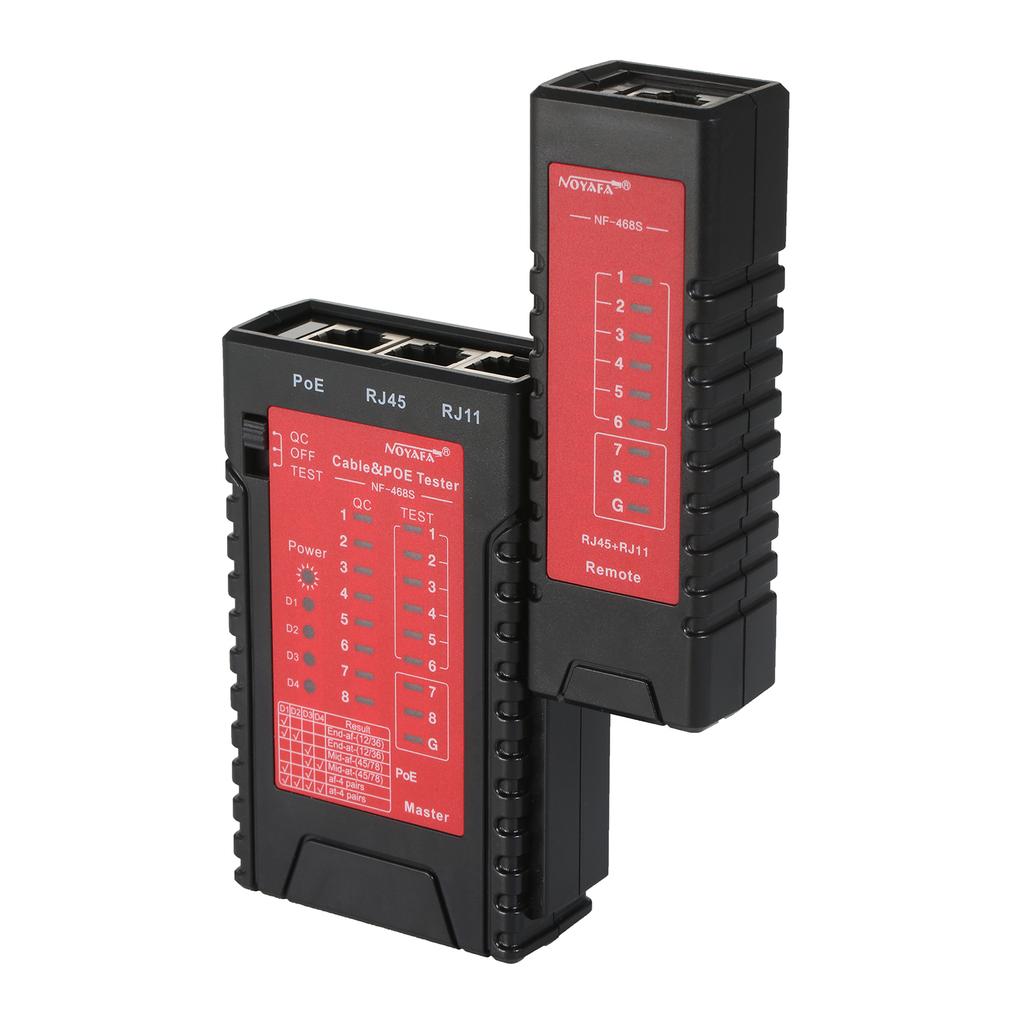 NOYAFA RJ45 RJ11 Network Cable & PoE Tester Telephone Line Tester Lan Ethernet Cable Tester for