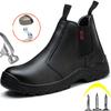New Waterproof Work Boots Steel Toe Shoes Men Safety Shoes Anti Scald Welding Boots Puncture-Proof Industrial Shoes Protective