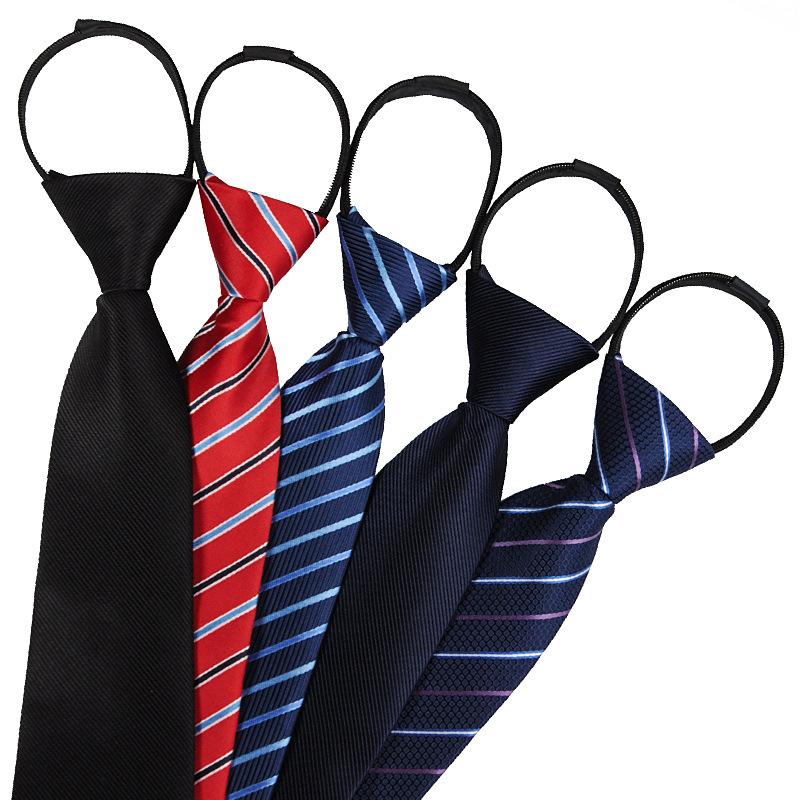 Lazy Zipper Tie Men's Formal Business Professional Easy Pull 8c Suit Blue Groom Wedding