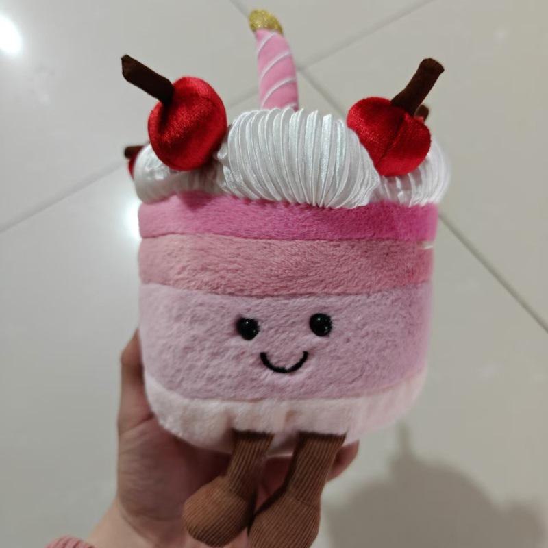 Cartoon Fun Dessert Plush Doll: Red Velvet Cake & Magnolia Latte