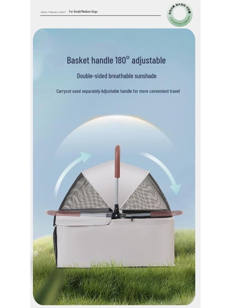 Compact Foldable Pet Stroller for Dogs and Cats