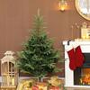Artificial Christmas Tree 150cm with 492 Branches and Foldable Metal Stand, Easy Assembly for Indoor Living Room, Green