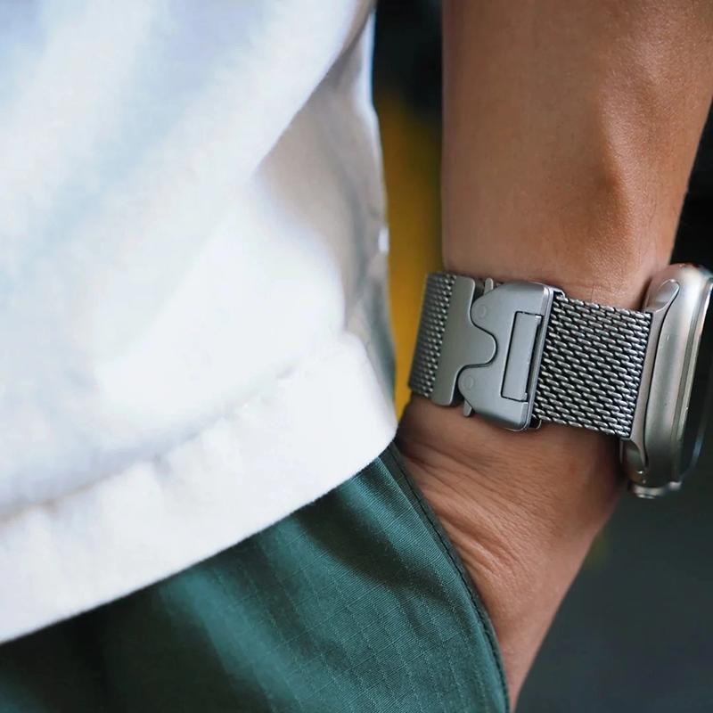 Миланские ремешки Для ремешков Apple Watch 49мм 46мм 44мм 45мм 40мм 41 42мм Парашютный браслет iWatch Серии 11 10 9 8 7 SE ultra 2 3
