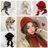 Neckerchief Balaclava Skullies Caps Soft Knitted Beanies Hats Winter Scarf Hat Girls
