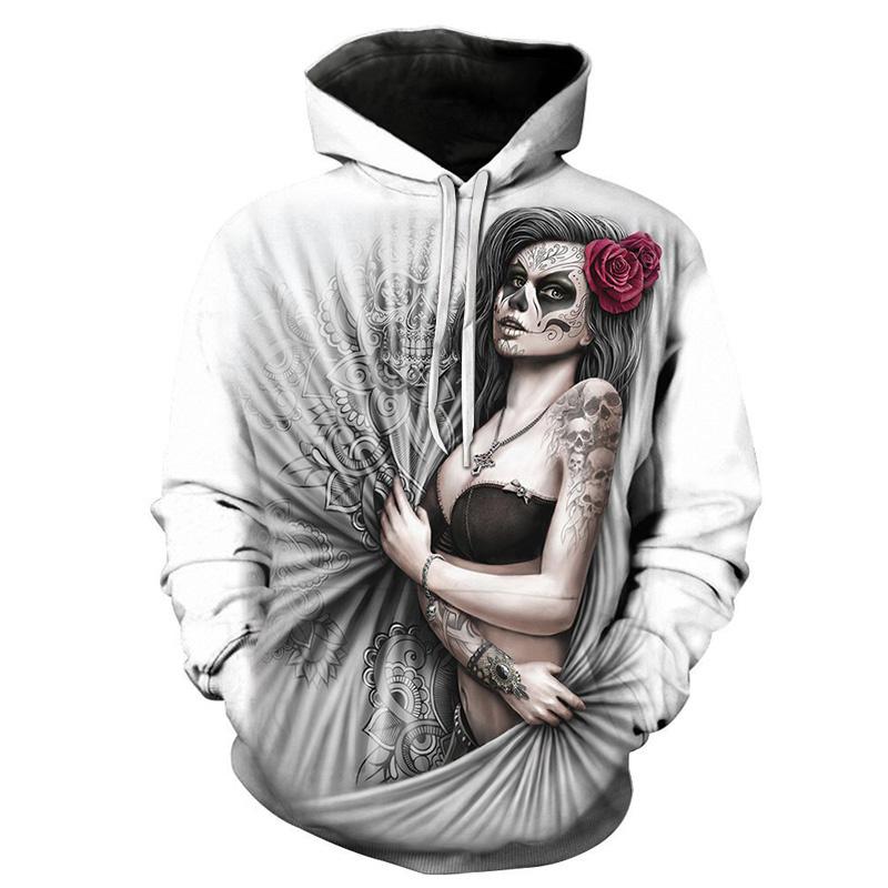 Men's Hoodie 3d Print, Horror Theme Hoodie Fashion Autumn and Winter Men's Sportswear