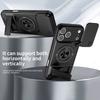 Чехол для iPhone 17 Pro Max с кольцом-держателем MagSafe, складной подставкой, из ТПУ и ПК, с защитной шторкой для камеры
