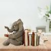 Elephant and Rabbit Reading Learning Statue Bookend Resin Animal Statue Decoration Home Decor