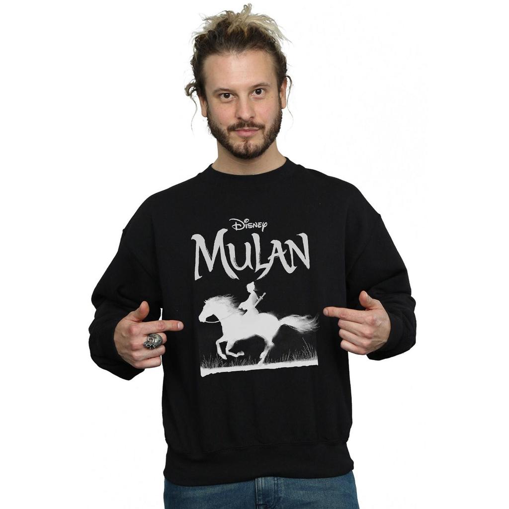 Disney Mens Mulan Movie Mono Horse Sweatshirt