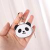 Cute Panda Keychain Coin Bag Earphone Bag Fashion PU Leather Pendant  Mini Storage Bag