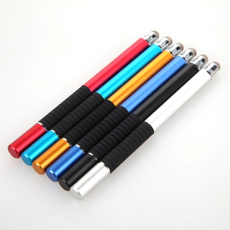 2 in 1 Multifunction Fine Point Round Thin Tip Touch Screen Pen Capacitive Stylus Pen For Mobile Phone Tablet For iPad iPhone