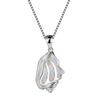 Hot-selling small conch pendant Opal blue and white fish-shaped pendant, smart contrasting color fashionable personalized necklace