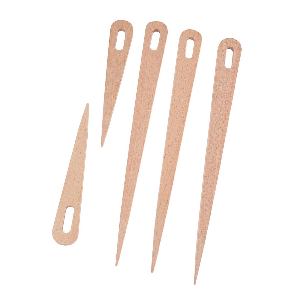 5 Pack Wooden Weaving Crochet Needles DIY Crafts Tool Tapestry Sewing Wooden Big Eye Knitting