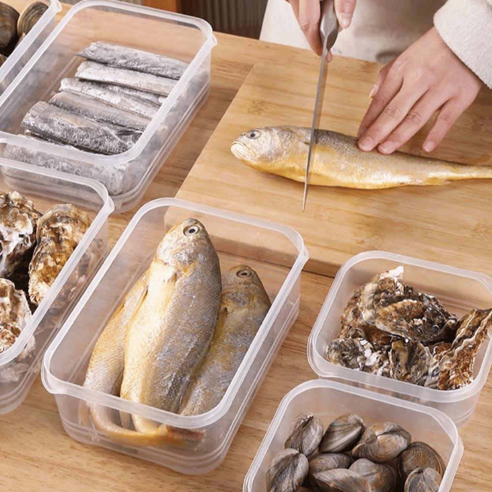Новый пластиковый контейнер для хранения продуктов с крышкой, сохраняющий свежесть, морозильный, герметичный, герметичный, безопасный для холодильника, коробка для замороженных продуктов, для кухни