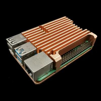 Алюминиевый корпус для Raspberry Pi 4/3 с двумя вентиляторами охлаждения, металлический корпус, черный корпус для RPI Raspberry Pi 4B/3B/3B+