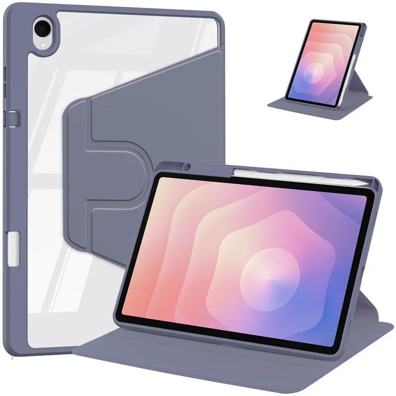 For Samsung Galaxy Tab S11 5G 11inch Case SM-X730 Acrylic 360°Rotating Stand Tablet Funda For Tab S11 SM-X736 11"Shell