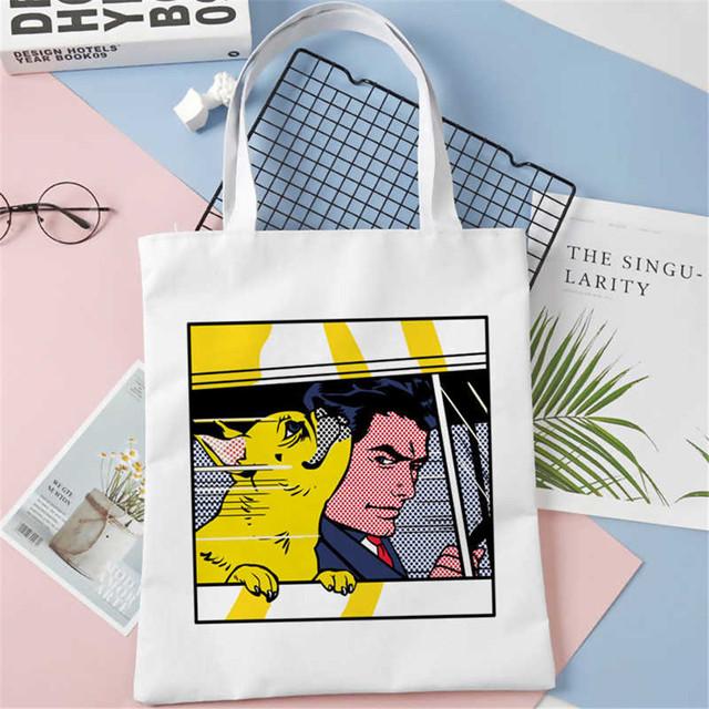 Французский бульдог Frenchies Сумка для покупок с принтом Женская дорожная пляжная большая сумка Сумка для вторичной переработки женская сумка-шоппер Экологическая женская сумка на плечо