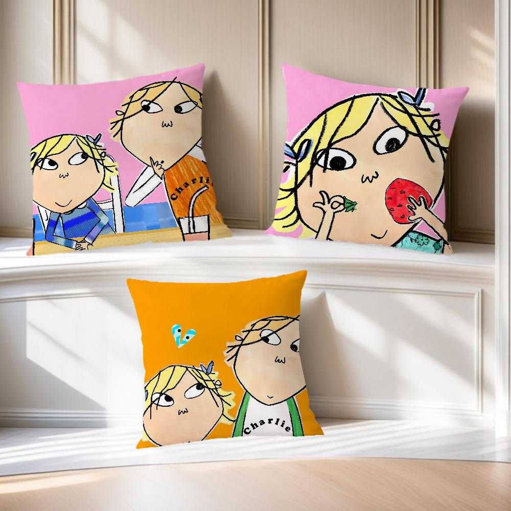 Мультяшный Смешной Чехол для Подушки K-LOLA Удобный Мягкий Наволочка для Дивана Гостиной Дома C-CHARLIE AND Декор Защитные Чехлы