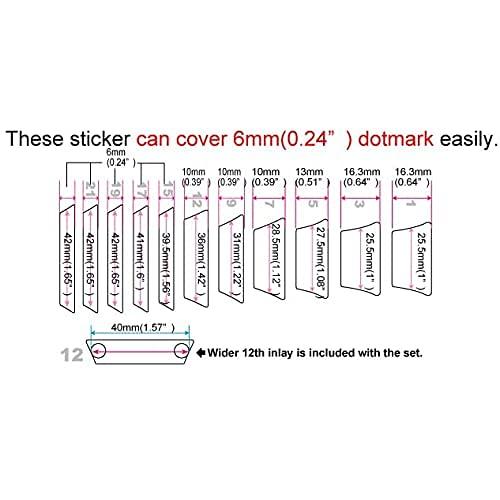 Jockomo Mountain Block White Inlay Sticker for Guitar (Aged Pearl)