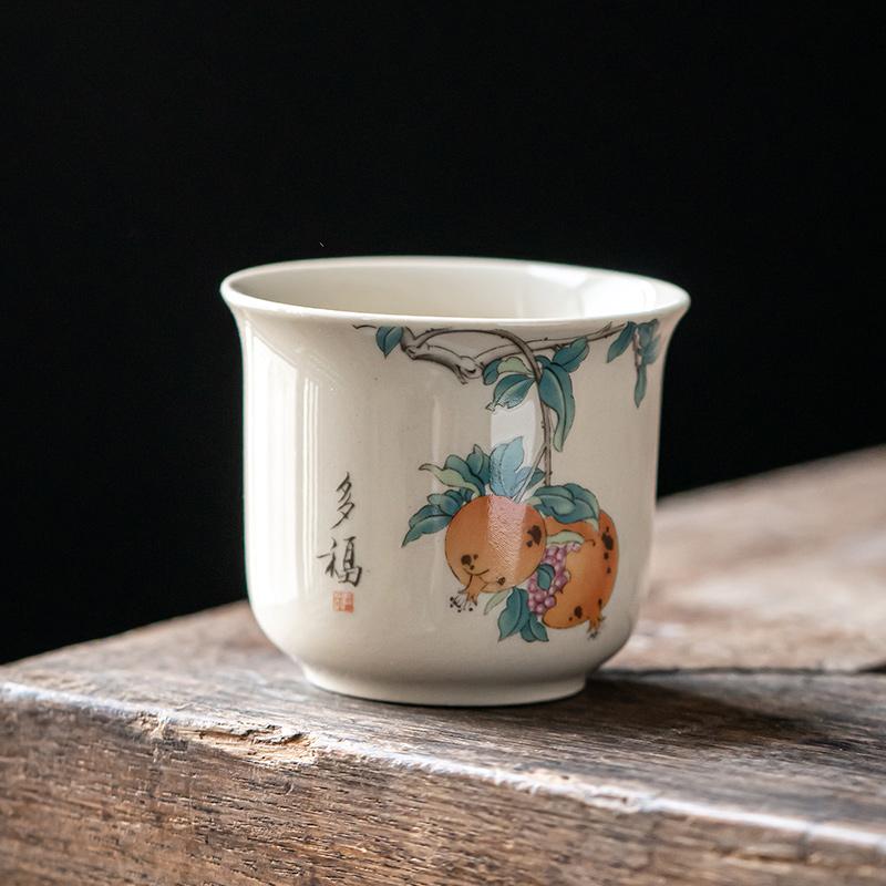 1 шт. Ретро-чашка для чая ручной работы, расписанная вручную, дорожная керамическая чаша для чая, китайский фарфоровый чайный сервиз Pu'er Tie Guanyin Master Teacup
