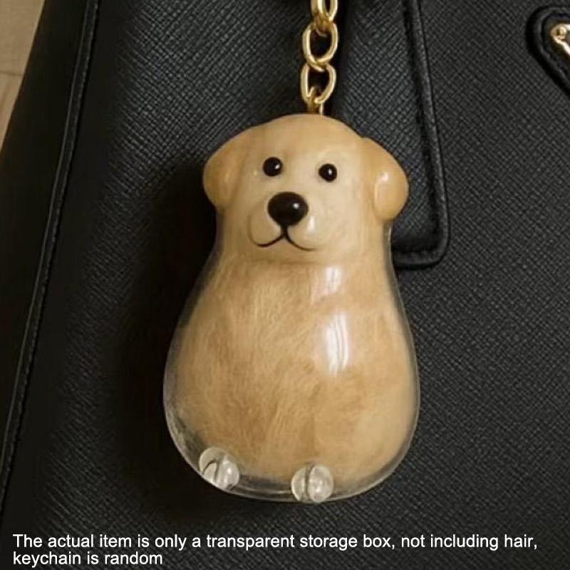 Clear Puppy Hair Memorial Keepsake Capsule Pet'S Dog Fur Container Diy Pendant Keychain Decor Pet Lovers Home Display Gifts