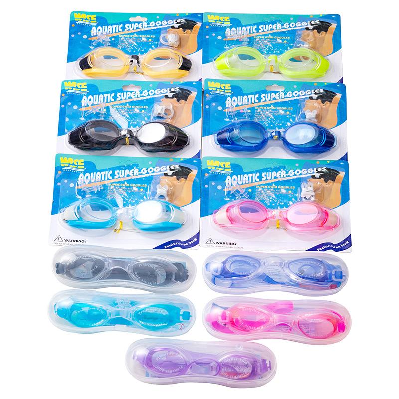 Anti Fog Swimming Goggles Waterproof Hd Swim Pool Water Sport Adjustable Adult Children Silicone Diving Surfing Eyewear With Box