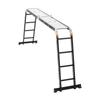Multi-Purpose Folding Ladder 7-in-1 4 Step 15.5ft with Scaffolding Plank