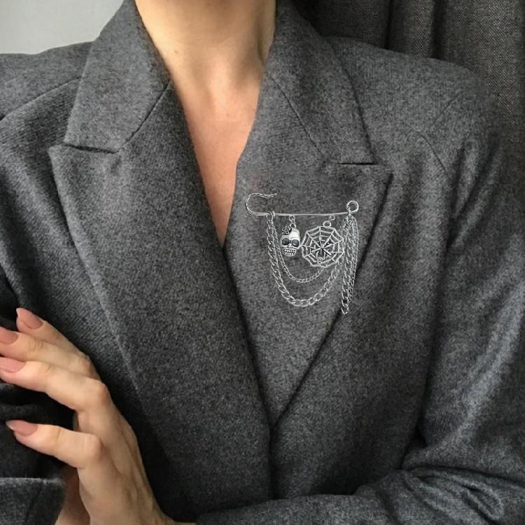 Модный Значок-Булавка с Цепочкой Уникальный Значок Стильные Броши Аксессуар для Женщин