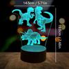 Night Light Lamp Dinosaur 3D Lamp Acrylic Night Light Decorative Decorations 19cm