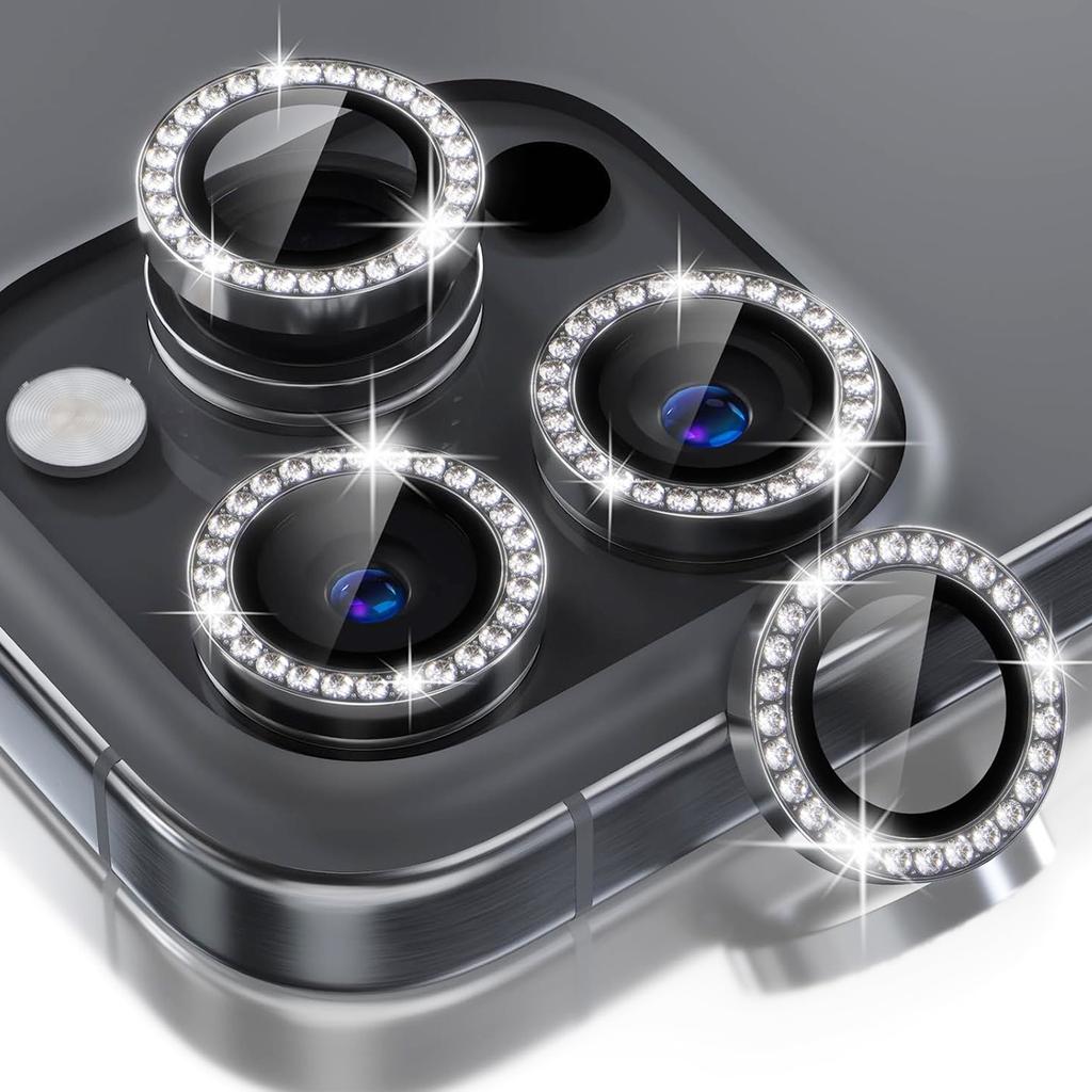 For IPhone 13 14 15 16 Pro Max Mobile Camera Lens Protector Hot Sales Camera Bling Diamond Single Design