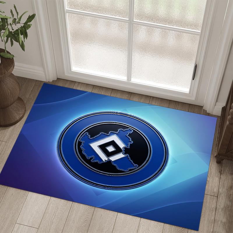 Hamburger SV Football Design Crystal Velvet Carpet Cozy Non?Slip Printed Rug For Bedroom Living Room Entrance