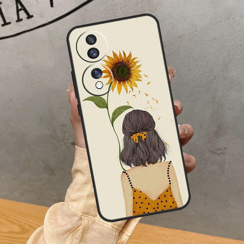 Красивый желтый чехол с подсолнухом для Honor Magic 7 Lite 5 6 8 Pro 200 400 50 70 90 Win RT X8c X8b X9a X9b X9c X9d