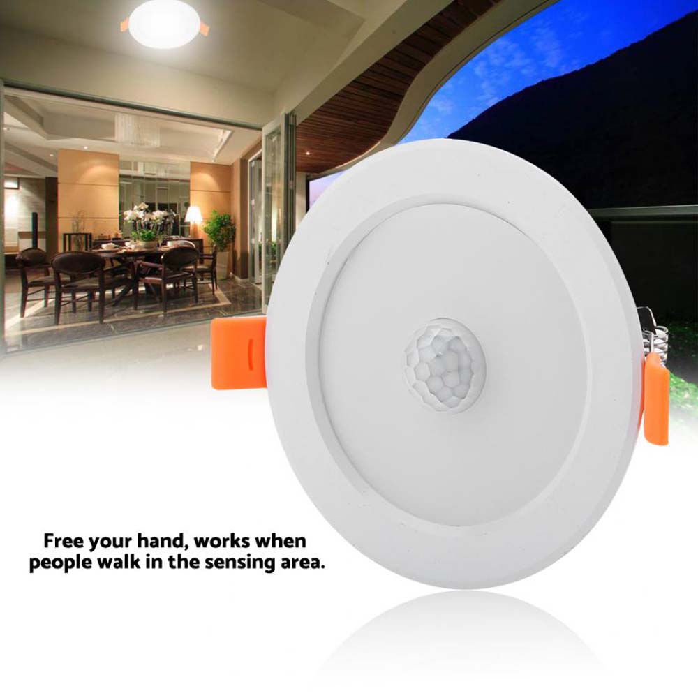 Recessed PIR Sensor Motion Bathroom Indoor Lights Night Light Spot Lamp LED Downlight Ceiling Lamp