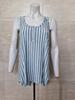 Y4045 KHUJO katleya SEAFO STR BLOUSE TOP WOMEN'S T-SHIRT S