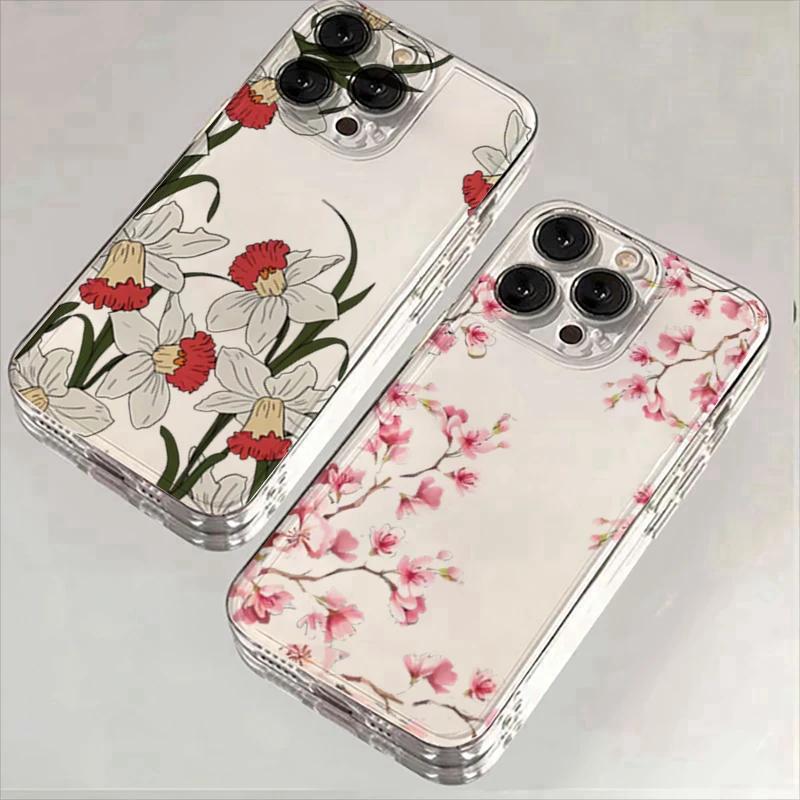 Чехол для Realme C75 C51 C53 C55 C65 C63 C67 C35 C21Y C25Y C15 C20 C30 C33 C11 C12 8 9 Plus 5 6 7 11 12 Pro крышка Цветок Мягкий