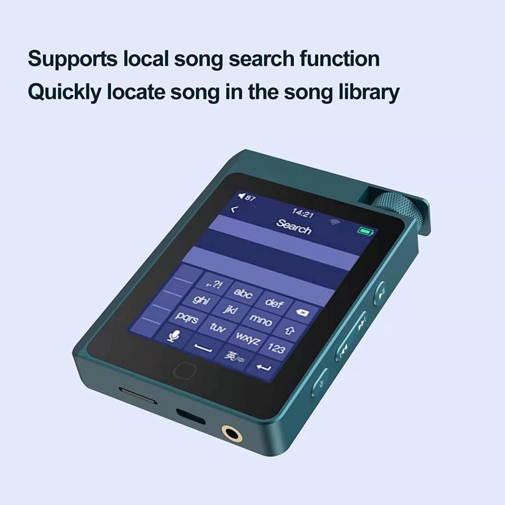 Hi-Fi MP3-плеер без потерь, 16 ГБ, Bluetooth 5.0, портативный музыкальный плеер высокого разрешения DSD с 2,8-дюймовым сенсорным экраном, поддержка до 512 ГБ