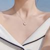 Temperament Flash Diamond Irregular Crescent Moon Necklace Clavicle Chain Versatile Girlfriend Gift Necklace Female