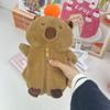 Animal Doll Cartoon Capybara Plush Doll Large Capacity Capibara Plush Pencil Pouch  Children