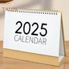 Настольный календарь 2025 года, небольшой, с двойной спиралью, ежемесячный календарь, ежедневник, маркировка событий, настольный календарь для домашнего офиса, школы