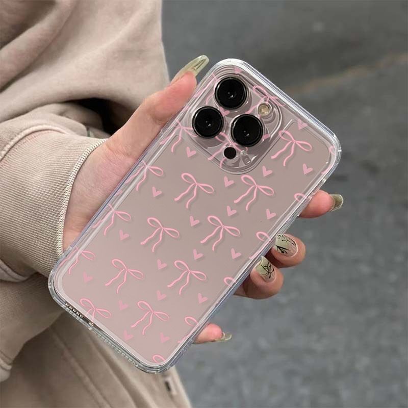 Чехол для iPhone 15 Модный чехол для телефона с принтом Бабочка и Бант для iPhone 16 14 13 12 11 Pro Max X XR XS 7 8 Plus SE2 16E Чехол