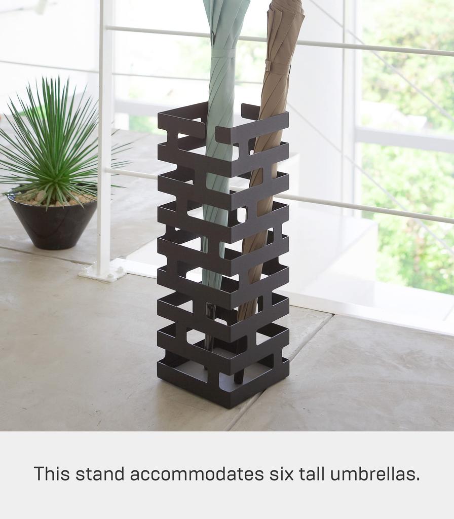 Yamazaki Home Brick 2363 Umbrella Stand Black 15 x 15 x 43cm Direct from Japan