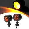 2Pcs Retro Metal Motorcycle Turn Signal Lights Indicators Lamp
