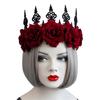 Костюмы для маскарада, свадебная гирлянда, красная роза, корона, повязки на голову на Хэллоуин, венок для волос