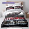 Name Custom Detroit Red Wings Pattern Bedding Set Quilt Cover Pillowcase Home Decor Gift (1 * duvet cover + 2 * pillowcase, without core)