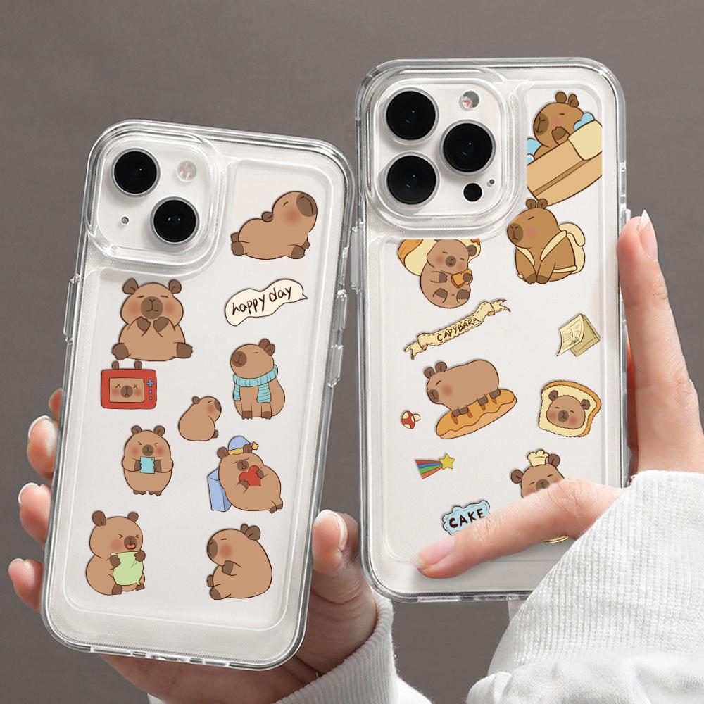 8 Наклеек с выражениями капибары Водонепроницаемые наклейки для дневника, ручного учета, наклейки Гука, DIY декоративные наклейки, наклейки Ins