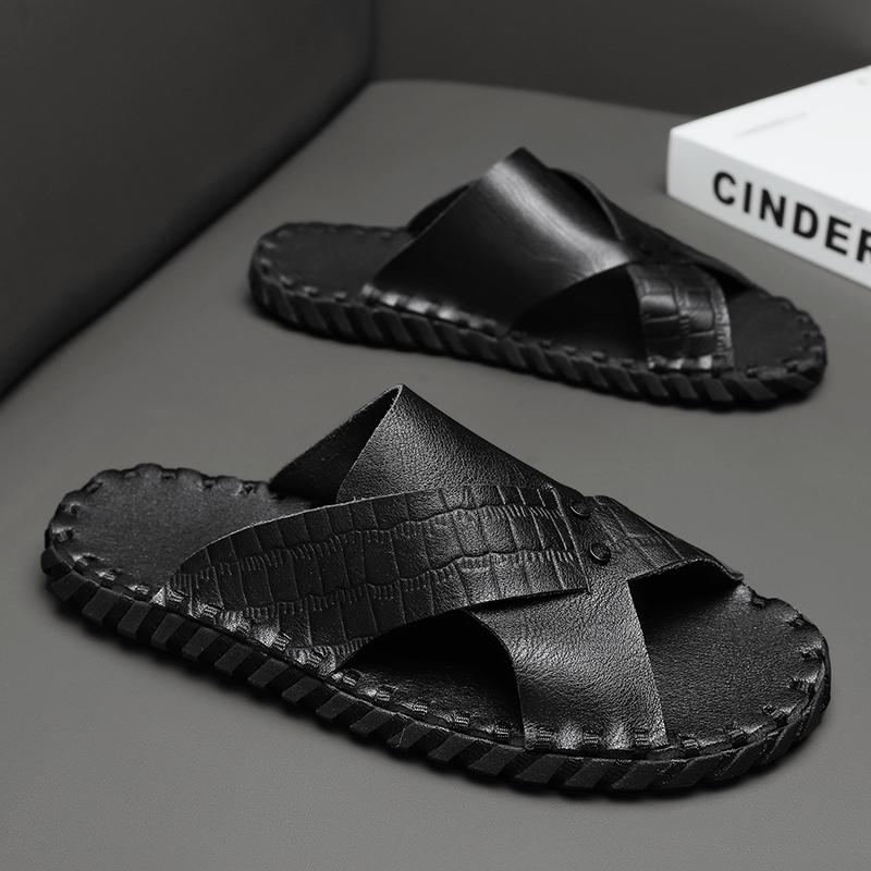 Модные летние легкие шлепанцы с мягкой подошвой для улицы, мужские шлепанцы высокого качества, слипоны, нескользящие шлепанцы, удобная пляжная обувь